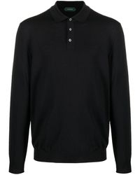 Zanone - Virgin Wool Blend Polo Shirt - Lyst