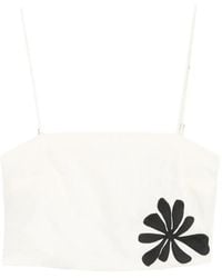 Cala De La Cruz - Ariella Floral-Patch Top - Lyst