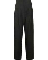 Nissa - Pantaloni Con Pieghe E Paillettes - Lyst