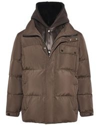 Yves Salomon - Shearling-Trim Padded Coat - Lyst