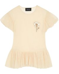 Simone Rocha - Embellished Organza Blouse - Lyst