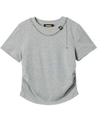 Mini Cream - Chain-Embellished T-Shirt - Lyst