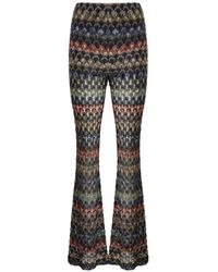 Missoni - Flare Lamé Trousers With Lace Motif - Lyst