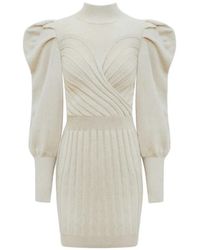 Violante Nessi - Yoko Sculptural Ribbed Mini Dress - Lyst