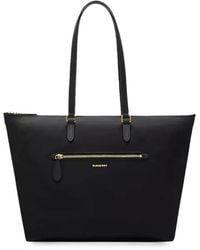 Burberry - Sac Cabas Zippé À Logo Imprimé - Lyst