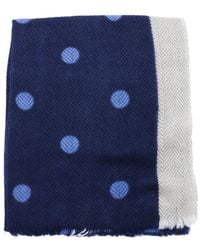 Altea - Polka-Dot Herringbone-Weave Scarf - Lyst