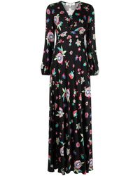 Diane von Furstenberg - Floral-print V-neck Maxi Dress - Lyst