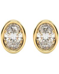 Diamond Essentials - Pendientes Con Diamante Solitario De Laboratorio - Lyst