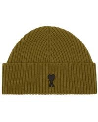 Ami Paris - Ami De Coeur Wool Beanie - Lyst