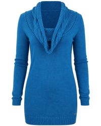 CoSTUME NATIONAL - Cable-Knit Cowl-Neck Sweater - Lyst