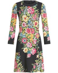 Etro - Floral-print Long-sleeve Minidress - Lyst