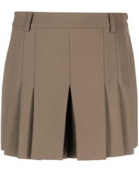 Semicouture - Pleated High-waisted Shorts - Lyst