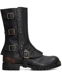 Ziggy Chen - Buckle-Fastening Leather Boots - Lyst