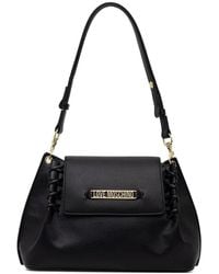 Love Moschino - Logo-Plaque Whipstitch-Detail Shoulder Bag - Lyst