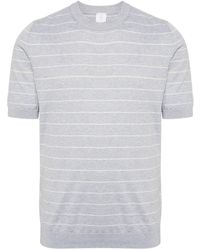 Eleventy - Striped Knitted T-shirt - Lyst
