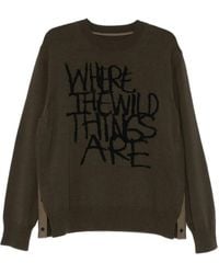 Sacai - Pullover Mit Text-Print - Lyst