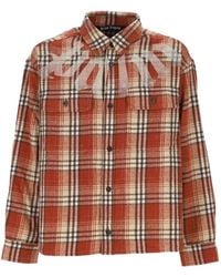 Palm Angels - Big Neck Logo-Print Checked Shirt - Lyst
