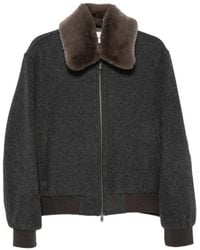 Tonywack - Faux Fur-Collar Bomber Jacket - Lyst