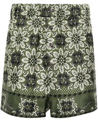 Etro - Floral-print Silk Shorts - Lyst