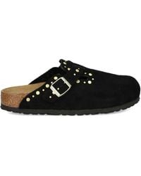 Birkenstock - Boston Rivets Studded Buckle Mules - Lyst