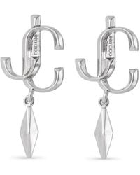 Jimmy Choo - Logo-Lettering Drop Earrings - Lyst