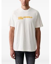 KARL LAGERFELD - Logo-Print Cotton T-Shirt - Lyst