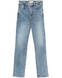 FRAME - Faded-Effect Straight-Leg Jeans - Lyst