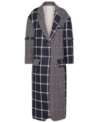 Thom Browne - Abrigo Funmix A Cuadros Príncipe De Gales - Lyst