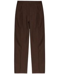 MM6 by Maison Margiela - Creased-Finish Straight-Leg Trousers - Lyst