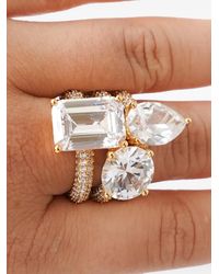Izabel Display - Mega Drop Pear-Cut Pavé Ring - Lyst