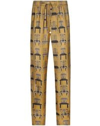 Dolce & Gabbana - Graphic-Print Silk Lounge Trousers - Lyst