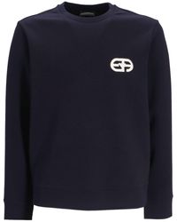 Emporio Armani - Logo-patch Long-sleeve Sweatshirt - Lyst