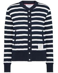 Thom Browne - Gestreept Geribbeld Gewelfd Vest - Lyst