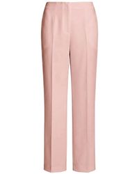 Alberta Ferretti - Pressed-Crease Straight-Leg Trousers - Lyst