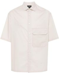 Emporio Armani - Spread-collar Cotton Shirt - Lyst