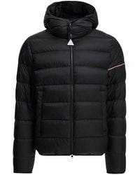 Moncler - Plumífero Corto Bernadette De Algodón Con Capucha Y Motivo Pied De Poule - Lyst