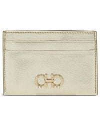Ferragamo - Gancini Laminated Leather Card Holder - Lyst