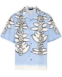 Prada - Water Lily Print Bowling Shirt - Lyst