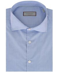 Canali - Geruit Button-Up Overhemd - Lyst