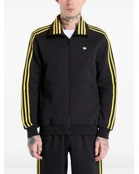 adidas - Stripe-Detail Zip-Up Sweatshirt - Lyst