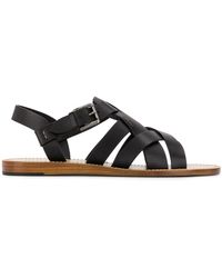 Dolce & Gabbana - Strappy Flat Sandals - Lyst