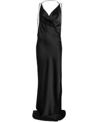 ANDAMANE - Robe Longue Drapée À Col Bénitier Vera - Lyst