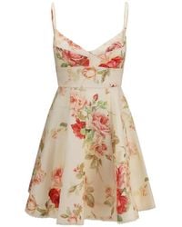 Zimmermann - Roselight Linen Mini Dress - Lyst