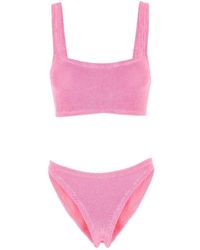 Hunza G - Xandra Crinkle-Effect Bikini - Lyst