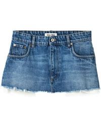 Miu Miu - Denim Mini Skirt - Lyst