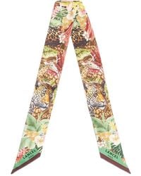 Lancel - Jungle Motif Silk Headband - Lyst