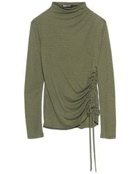Bimba Y Lola - T-Shirt Froncé À Rayures - Lyst