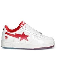 A Bathing Ape - Bape Sta Patent Leather Sneakers - Lyst