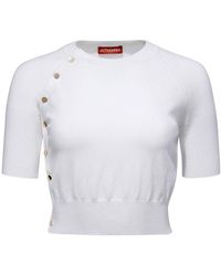 Altuzarra - Short-sleeve Knitted Crop Top - Lyst