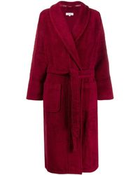 Calvin Klein Mantel mit Gürtel - Rot